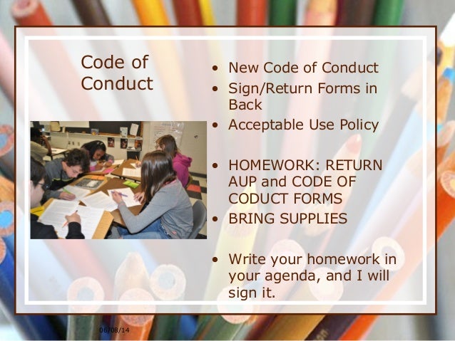 POLICY STATEMENT CODE OF CONDUCT