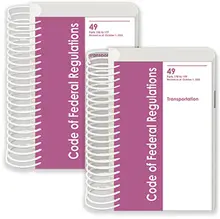 Code of Federal Regulations (CFR), Title 49, Transportation, Parts 100-177 and Parts 178-199 Spiral Bound