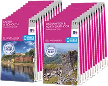 Complete set of 204 OS Landranger maps - Weatherproof Active version