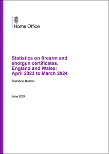 Statistics on firearm and shotgun certificates, England and Wales: April 2023 to March 2024