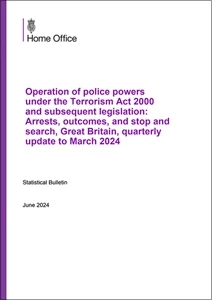 Operation of police powers under the Terrorism Act 2000 and subsequent legislation