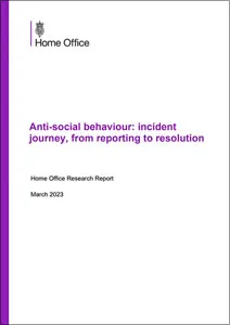 Anti-social behaviour: incident journey, from reporting to resolution