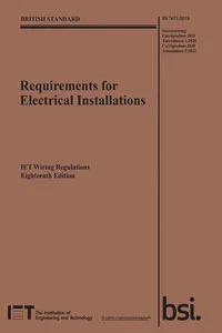 Requirements for Electrical Installations, IET Wiring Regulations, Eighteenth Edition, BS 7671:2018+A2:2022